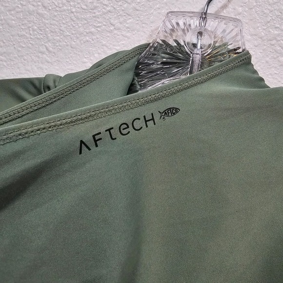 AFTCO Jason Christie Hooded Green Sunshirt Men's Size XXL - Picture 5 of 7